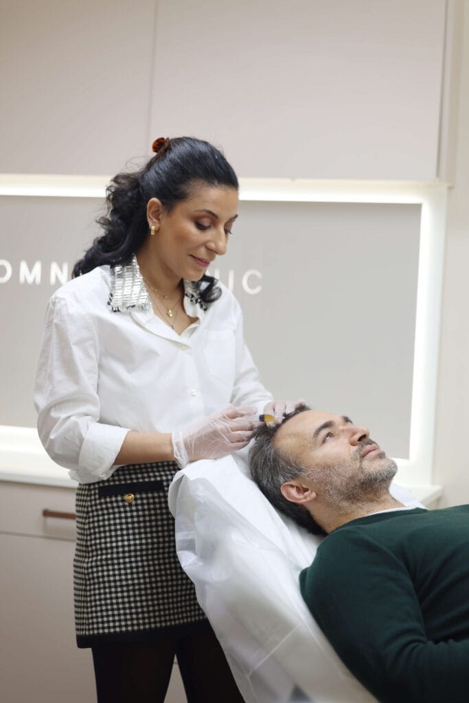 PRP exosome hair treatment performed by Dr Mariam Michail